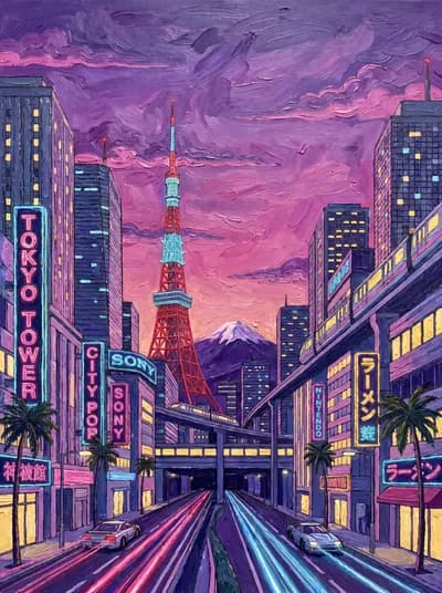 Tokyo Neon Sunset