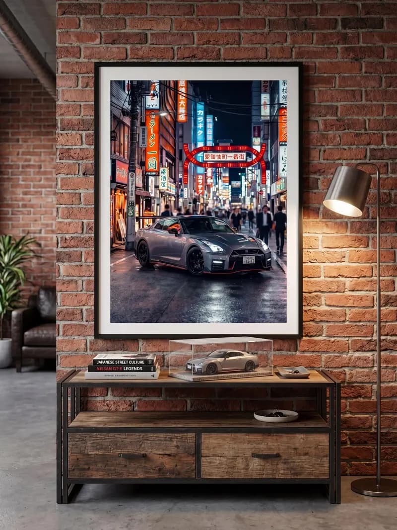 Nissan GTR in room